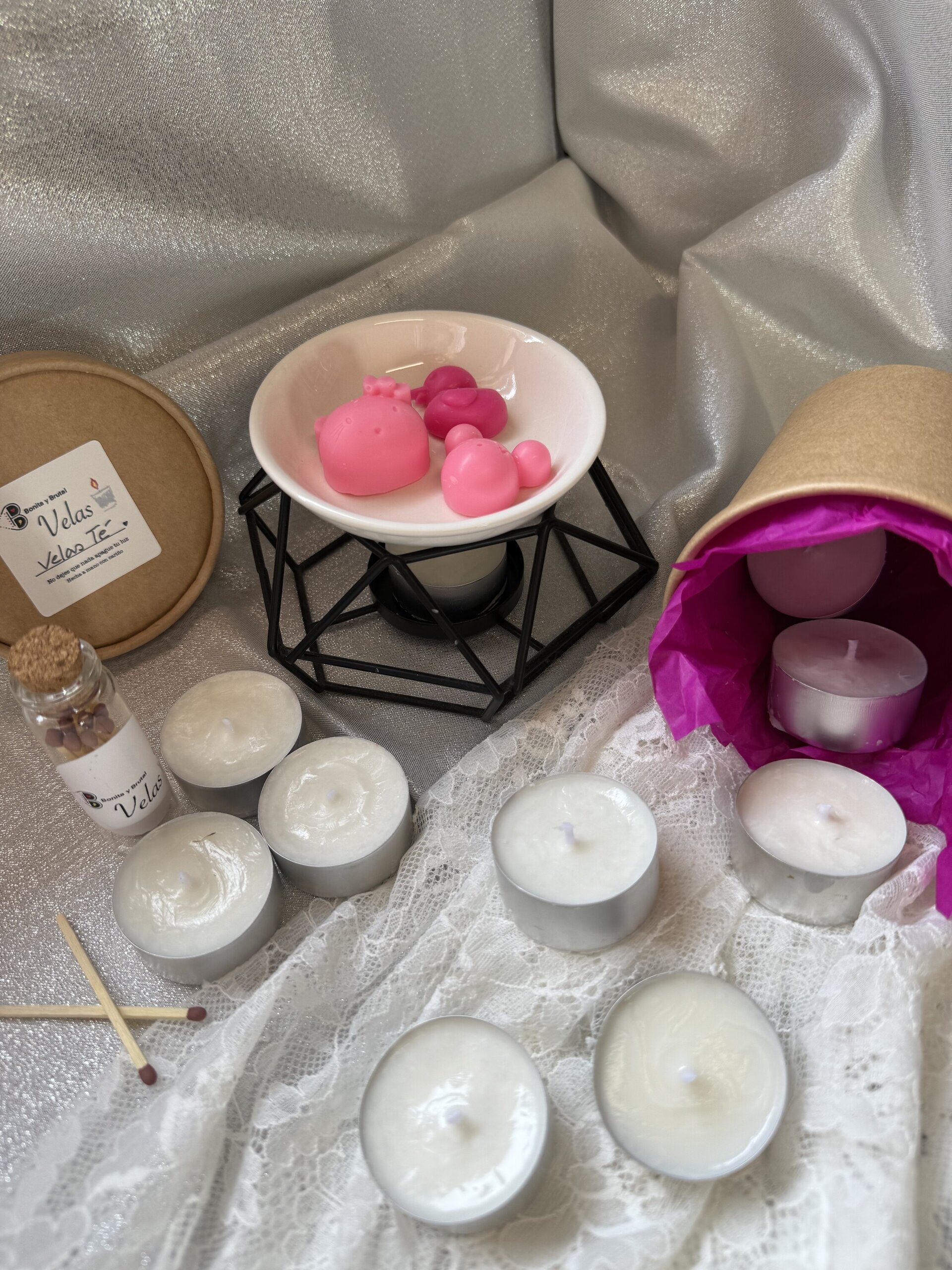 Velas de té de cera de soja sin aroma - 4