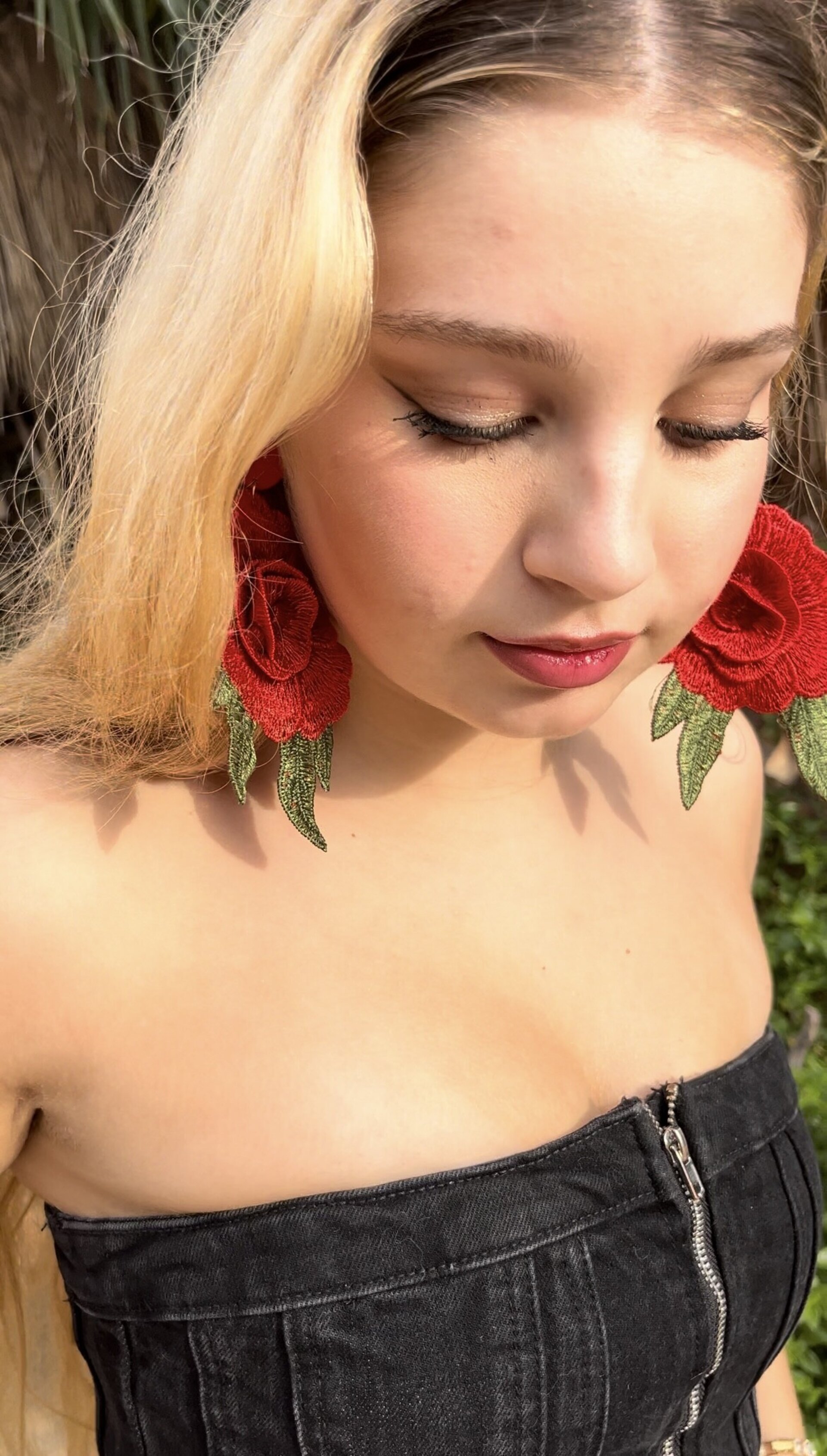 Riñonera vaquera Mini Rosas Rojas - 3