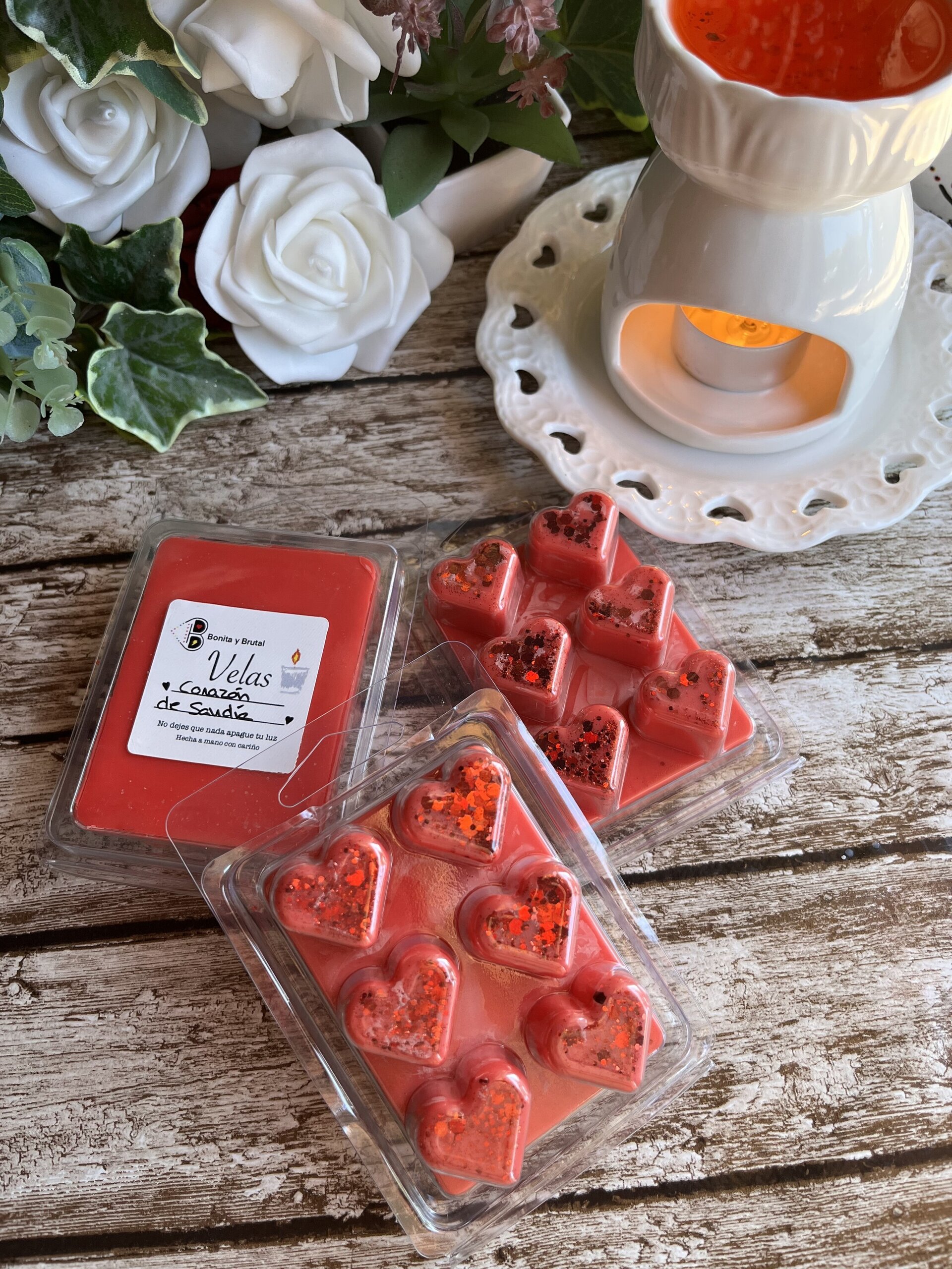 Corazón de Sandía – Wax Melts en Tableta | Bonita y Brutal Velas - 3