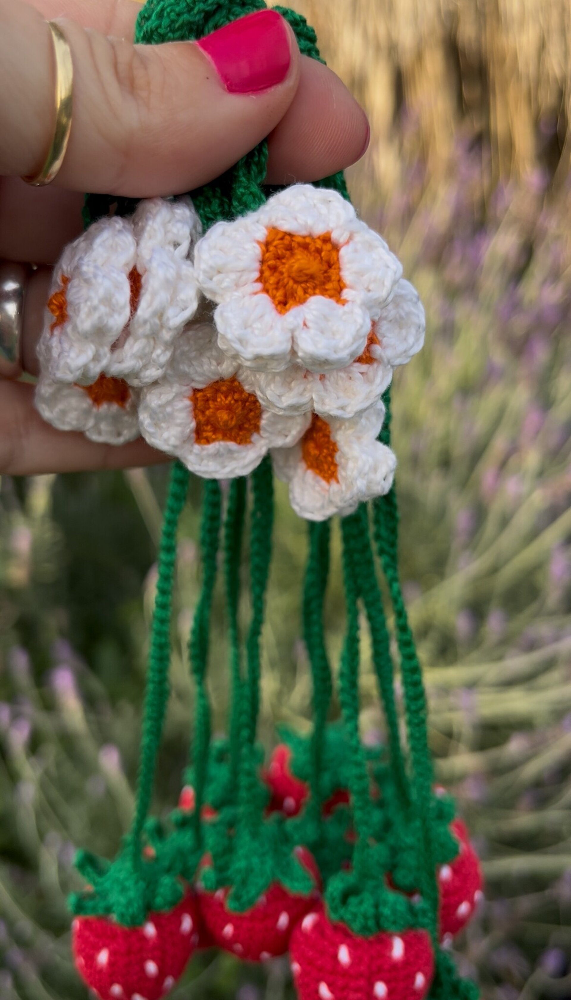 Punto de libro Crochet Fresa - 10