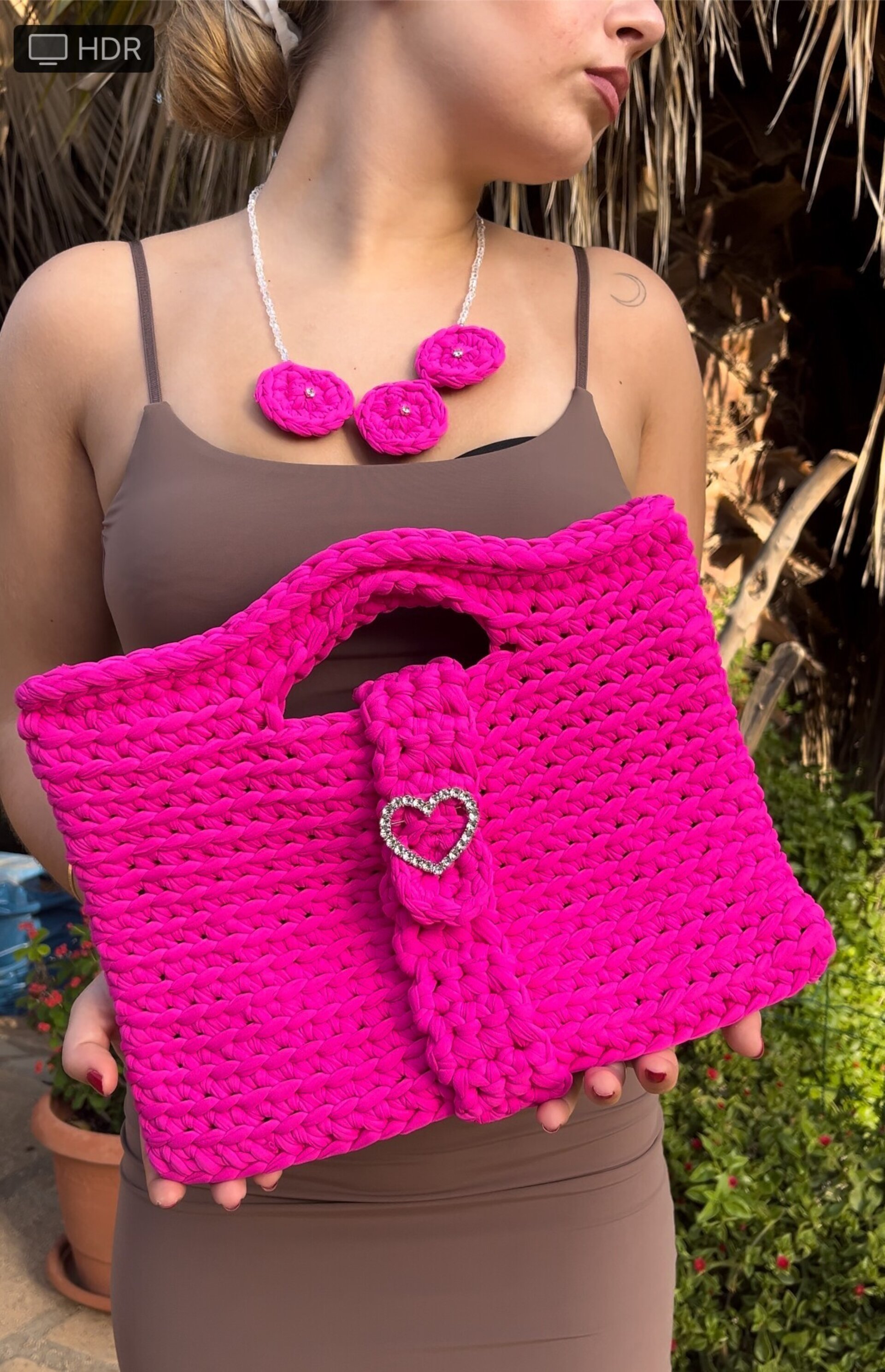 Bolso de crochet Stile Fucsia - 3