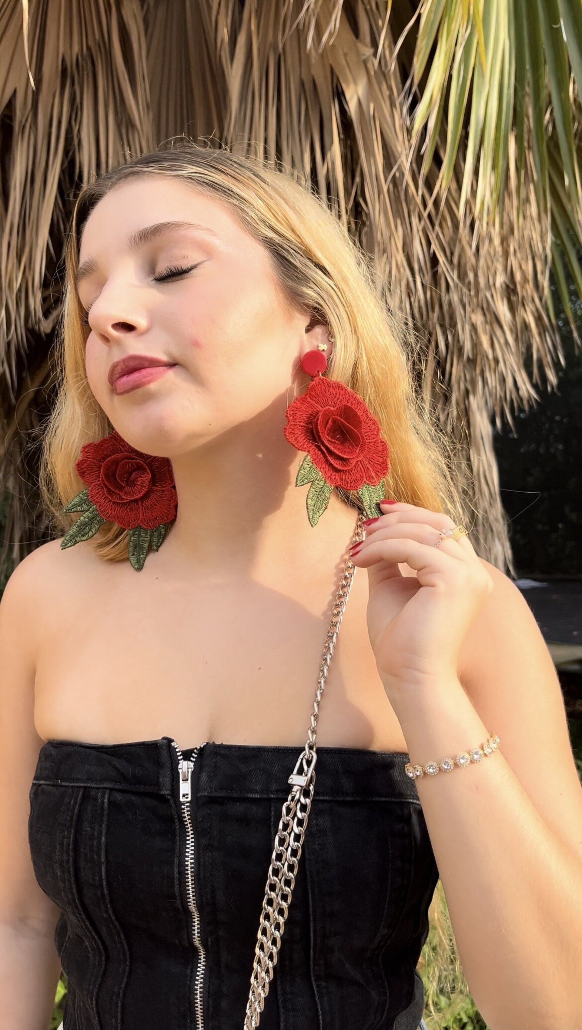 Pendientes Maxi Rosas - 7