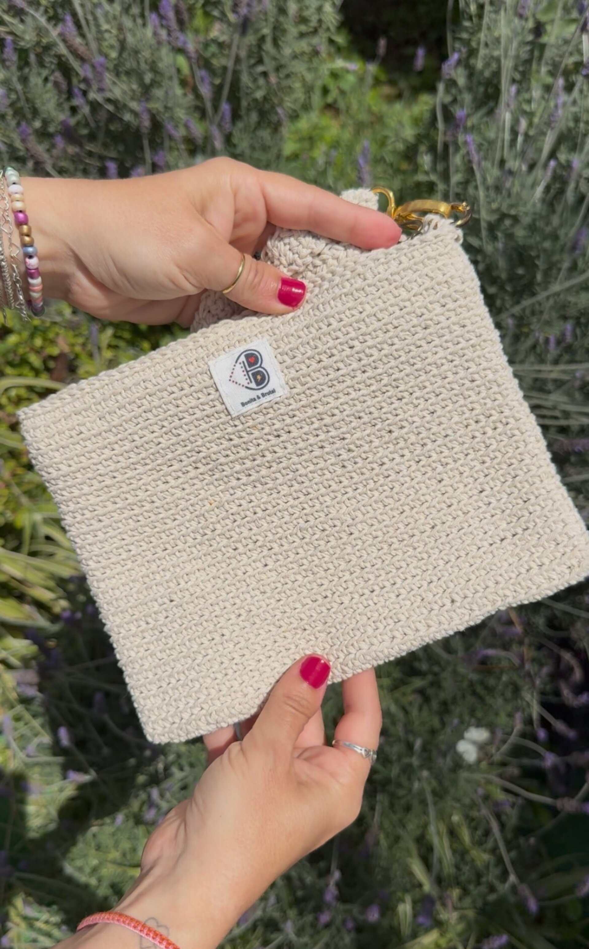 Bolso de mano a crochet Alegría - 5