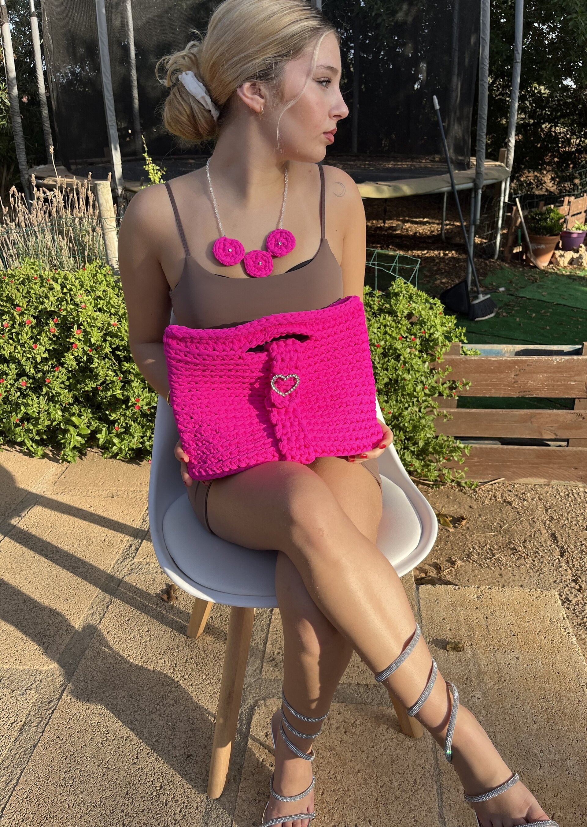Bolso de crochet Stile Fucsia - 7