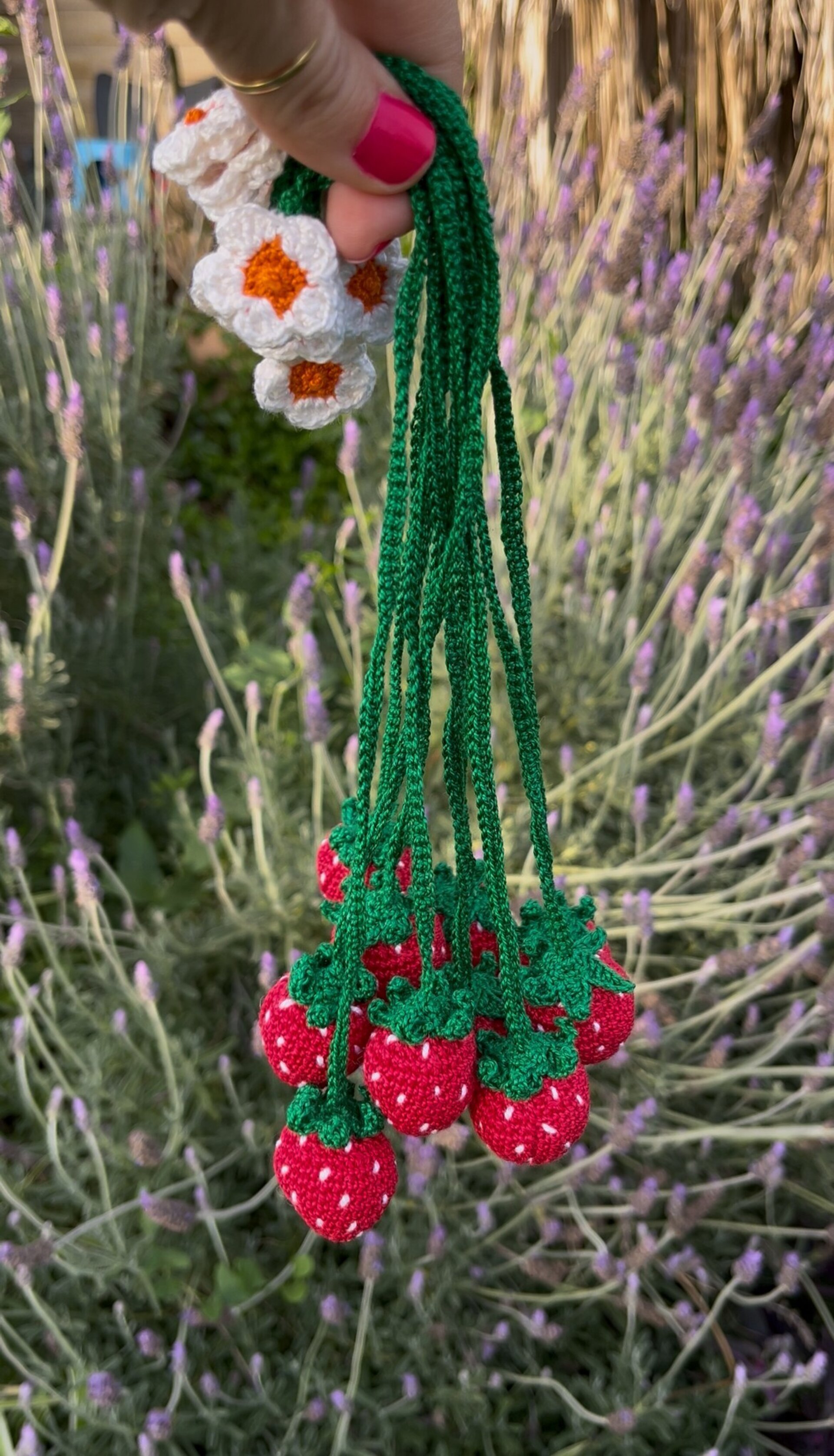 Punto de libro Crochet Fresa - 4