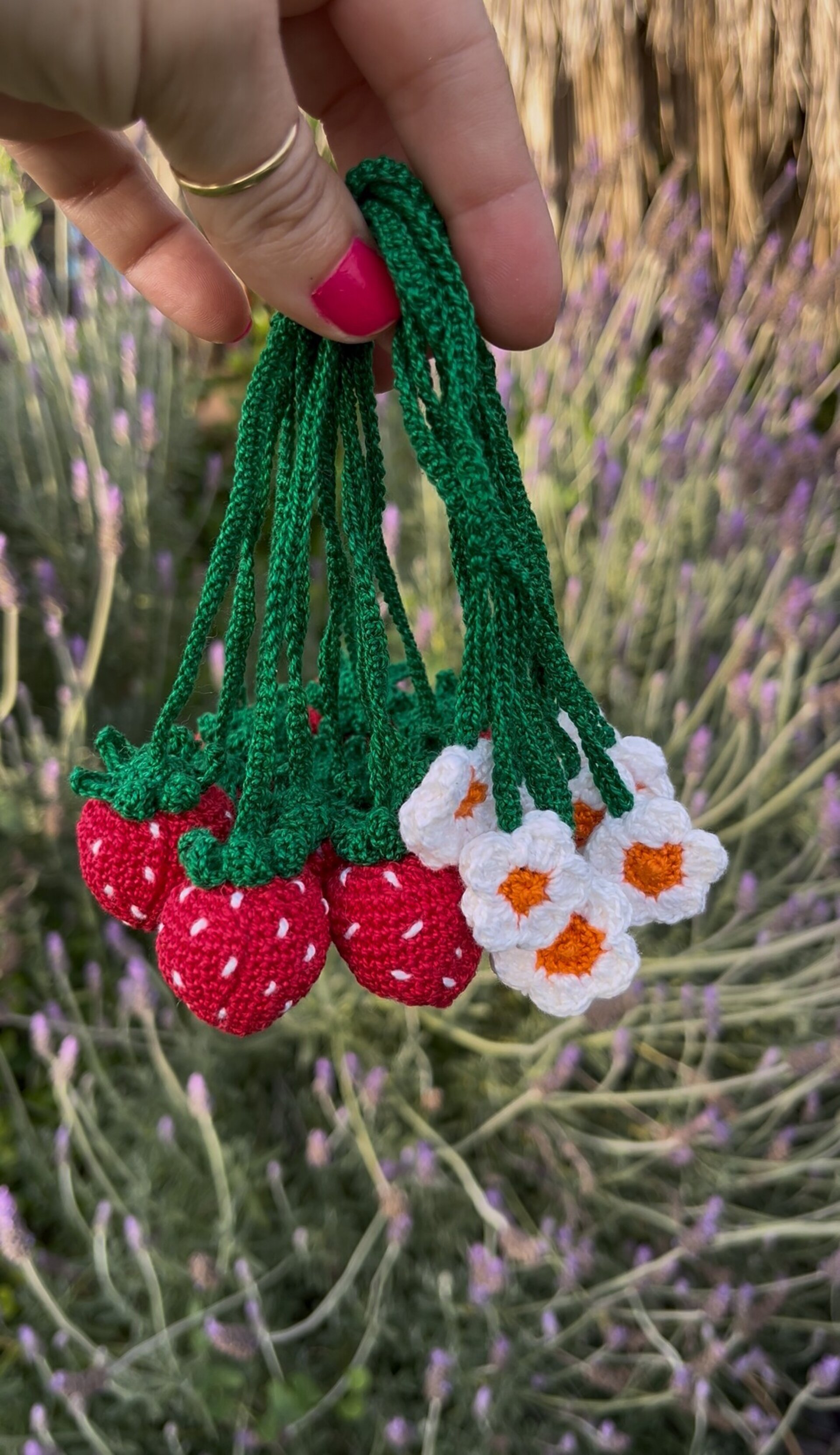 Punto de libro Crochet Fresa - 8