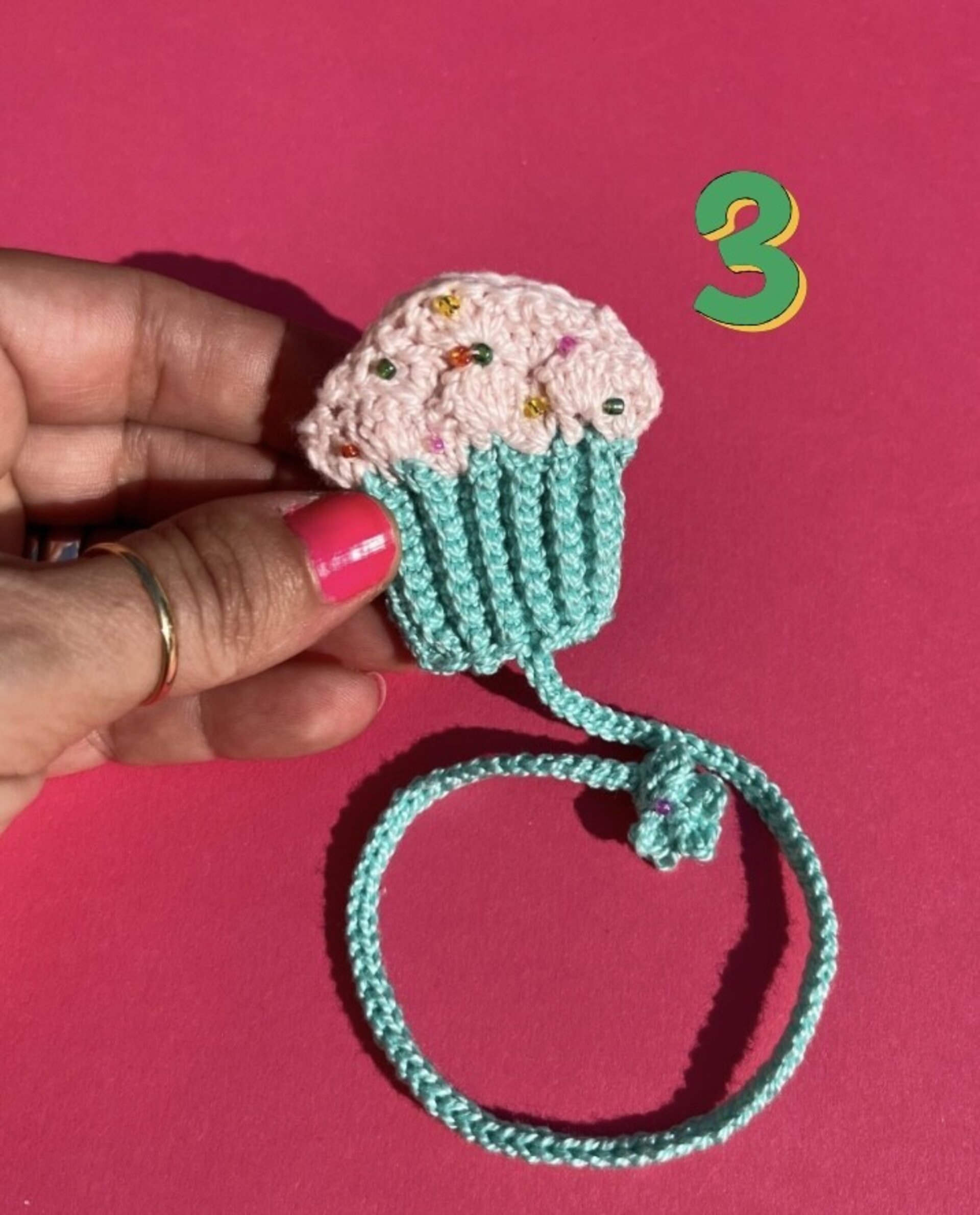 PUNTO DE LIBRO TEJIDO CUPCAKES VARIOS MODELOS - 3
