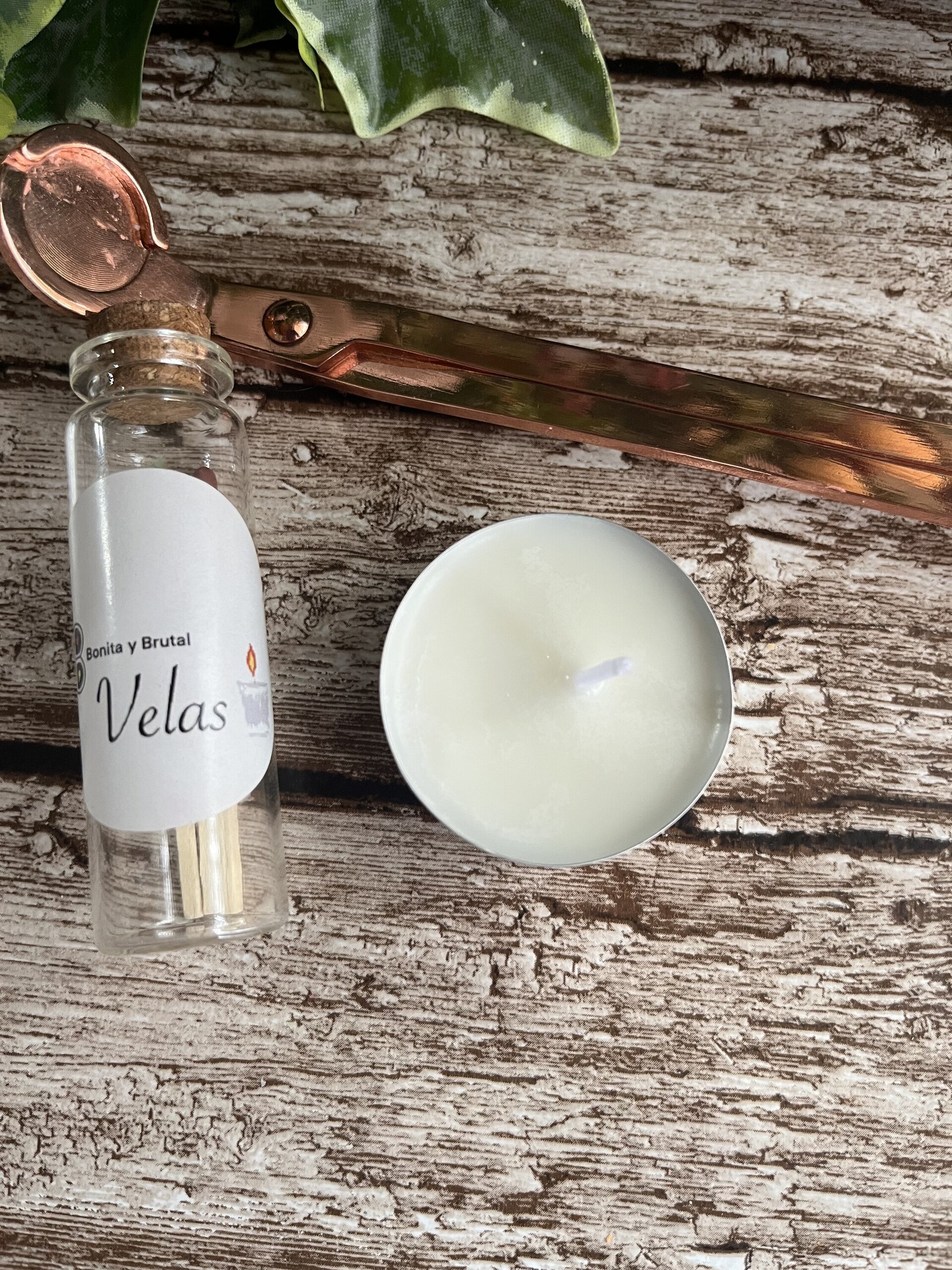 Velas de té mecha no centrada - 2