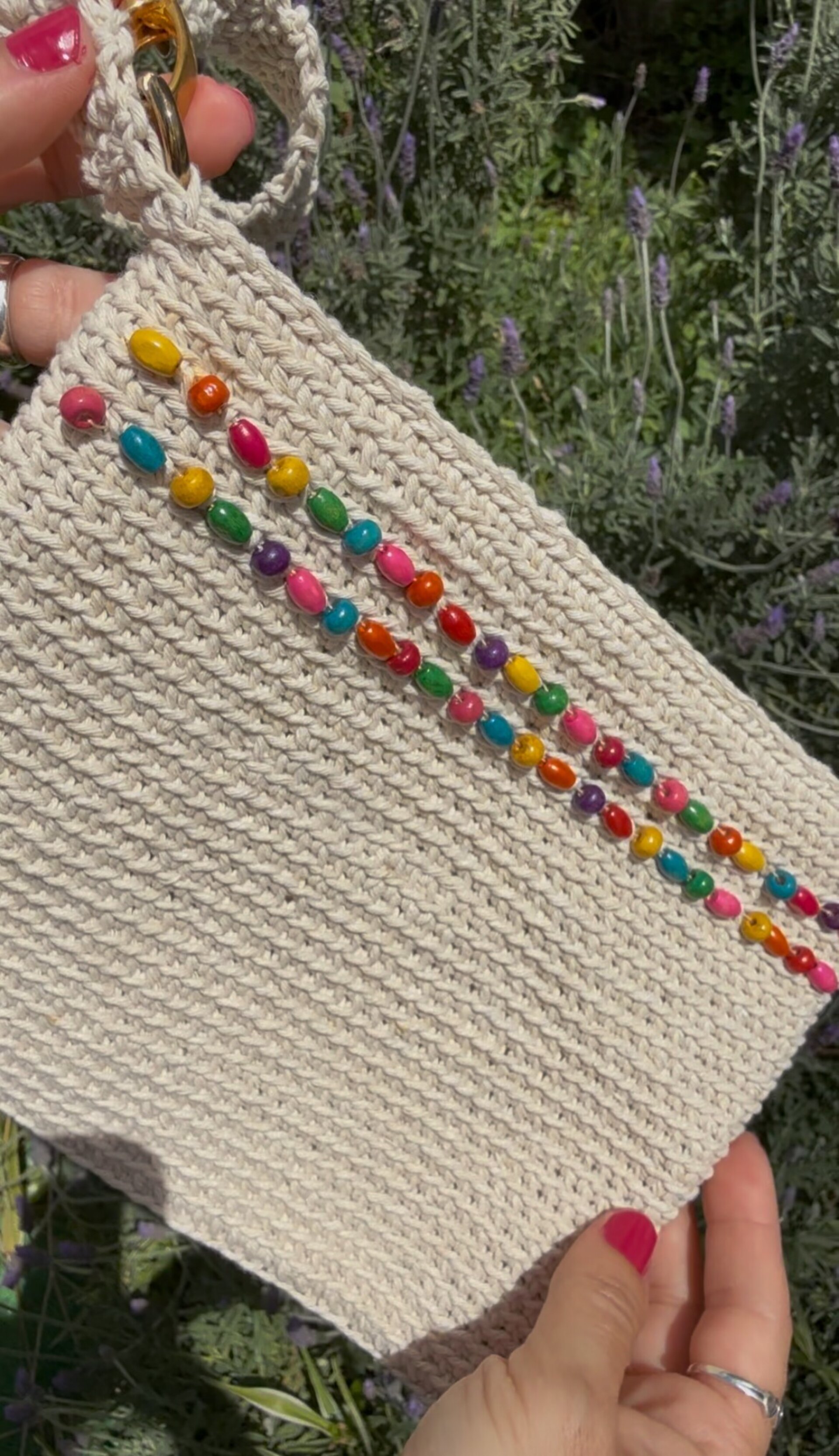 Bolso de mano a crochet Alegría - 7