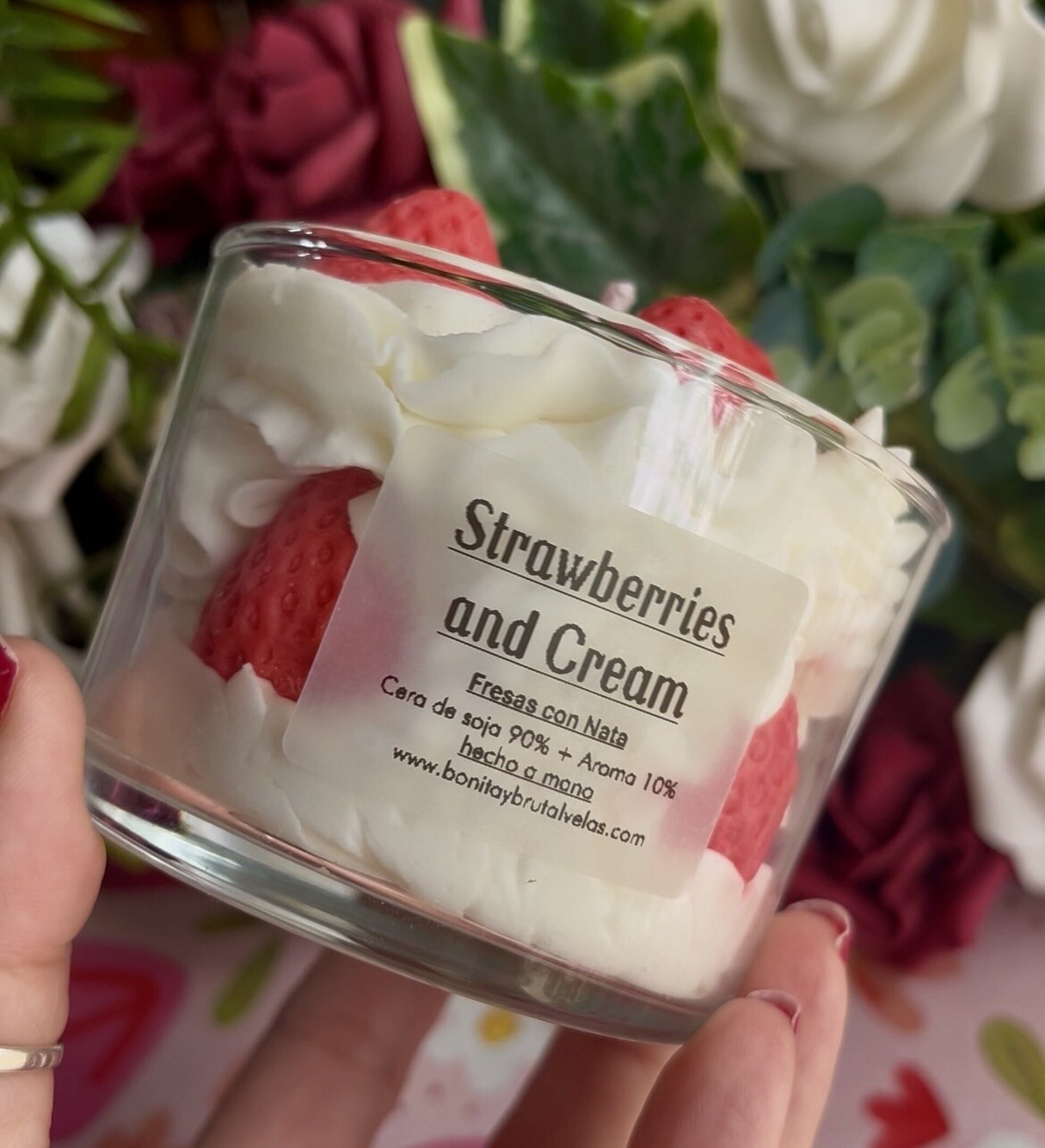 Vela de soja Strawberries and Cream - 2